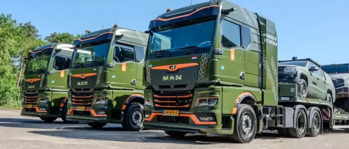 荷兰国防部接收3辆搭载氢内燃机的MAN重型卡车