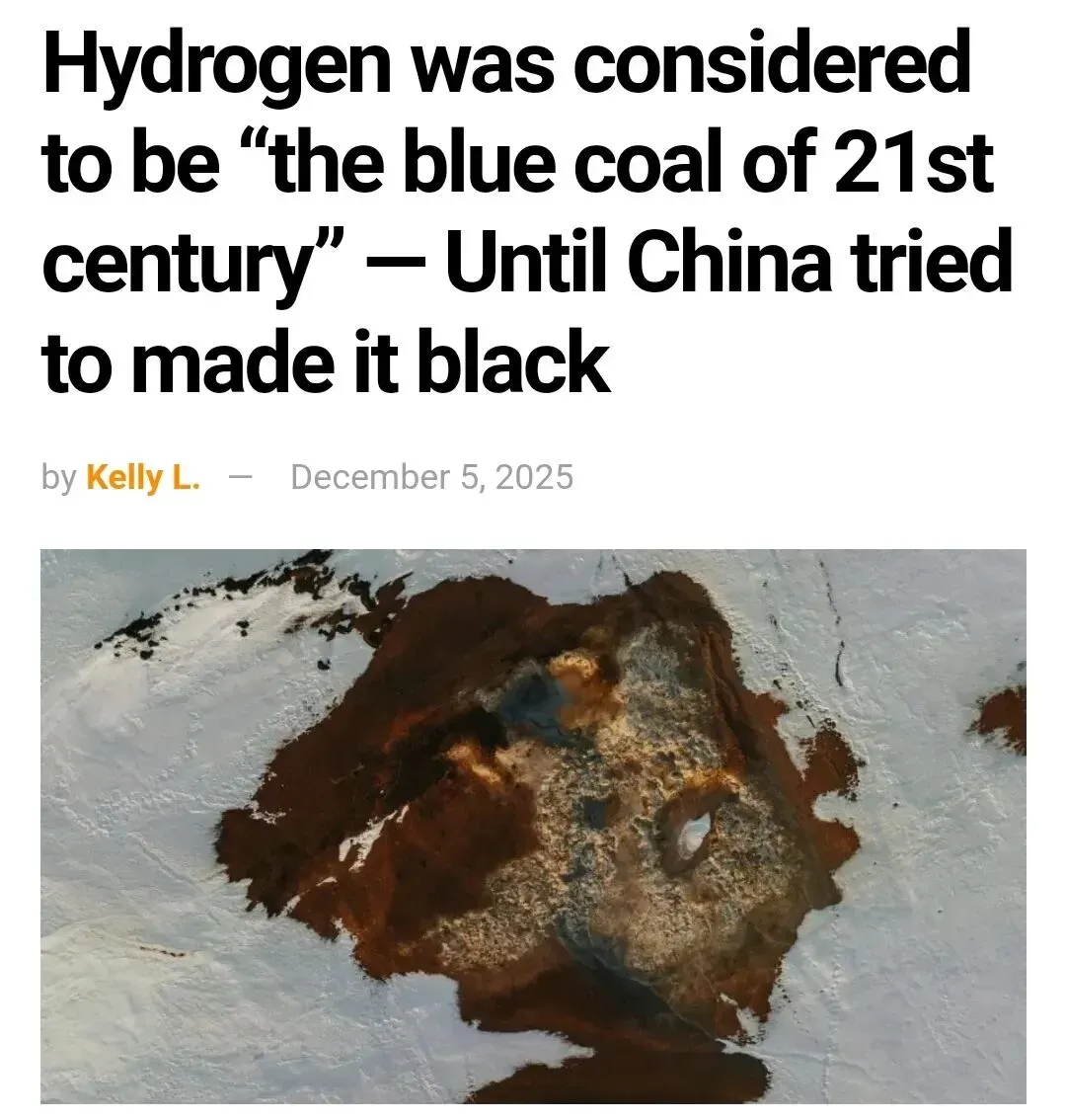 氢能曾被誉为21世纪的蓝色煤炭，但中国从黑开始